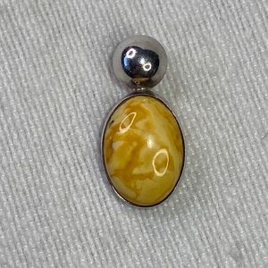 Baltic Butterscotch Amber Pendant in Sterling Sliver Setting